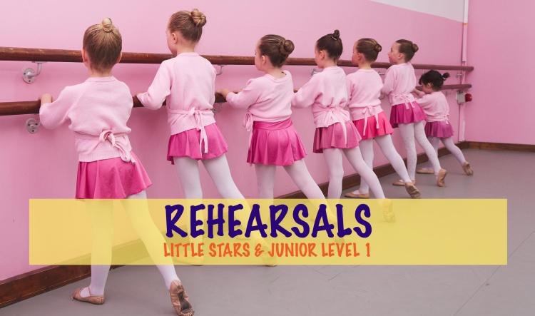 Junior Dancers - Rehearsals Wed 8th & Thurs 9th April