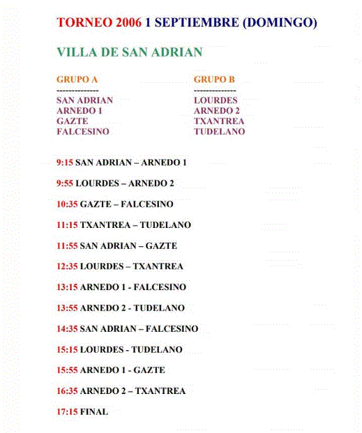TORNEO VILLA DE SAN ADRIAN