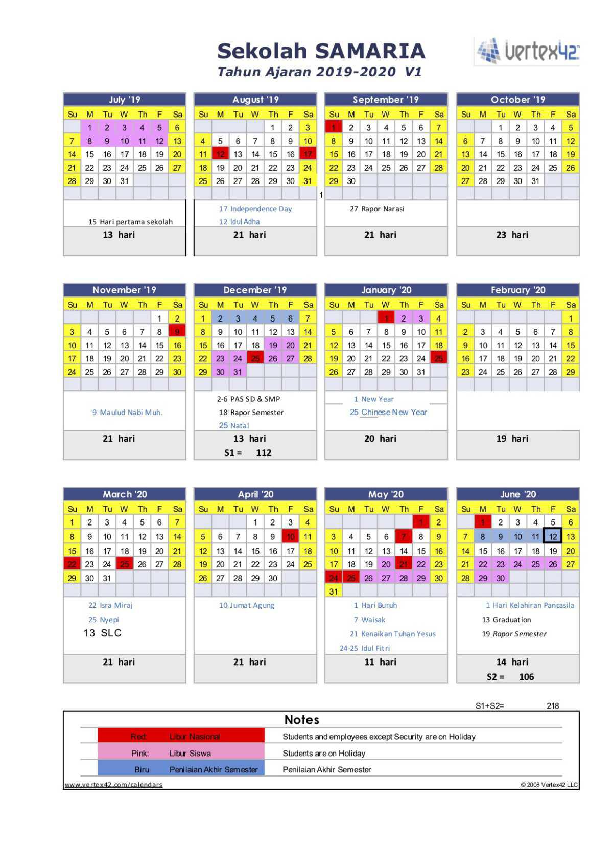 Kalender Akademik TA 2019-2020