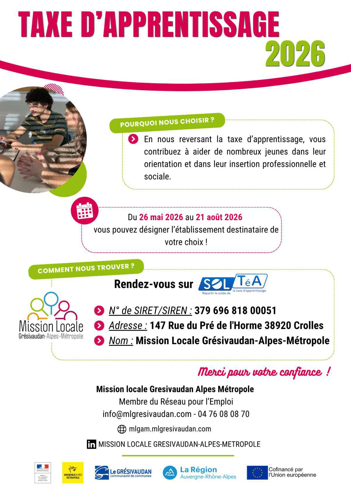 Taxe d'Apprentissage 2026 🤝 Taxe d'Apprentissage 2026 🤝