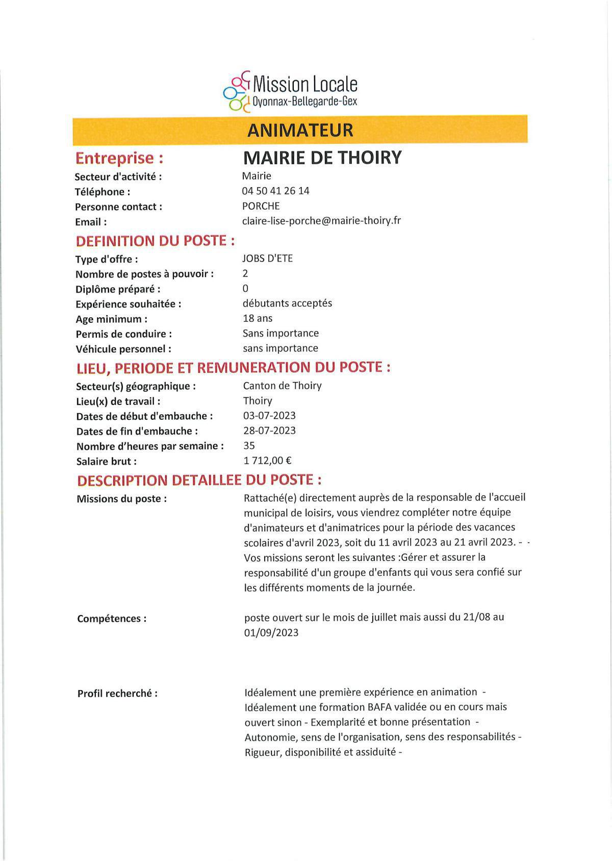 ANIMATEUR