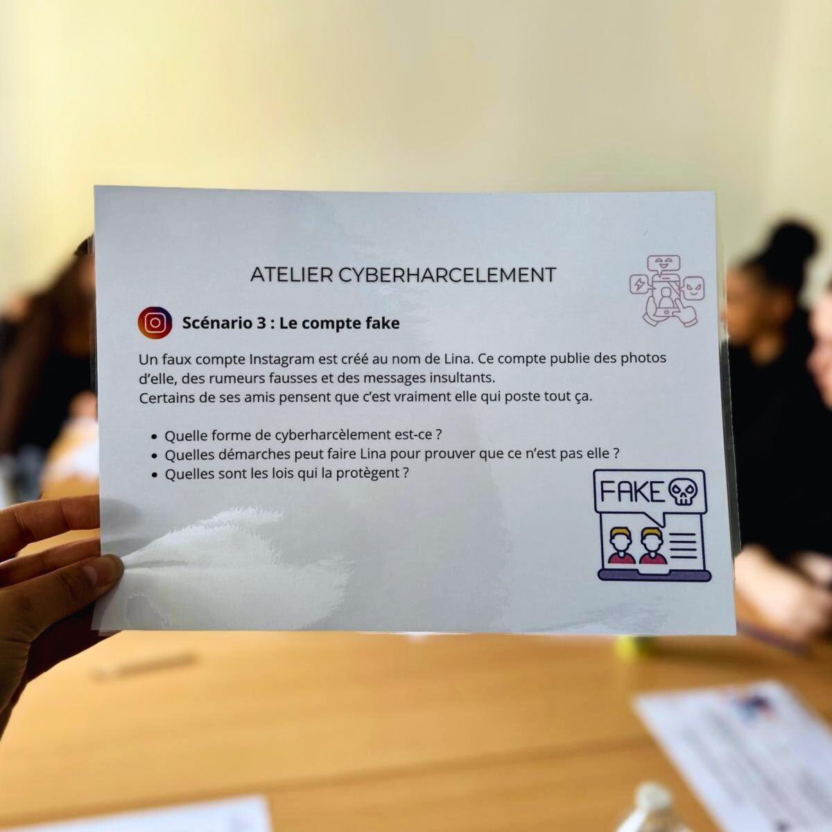 Sensibilisation au cyberharcèlement