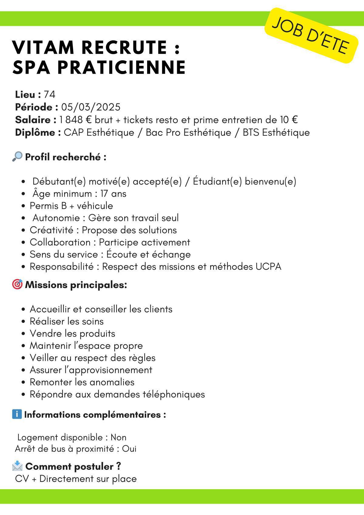 SPA Praticienne ( Vitam )