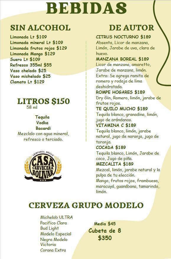 MENÚ ANTOJOS