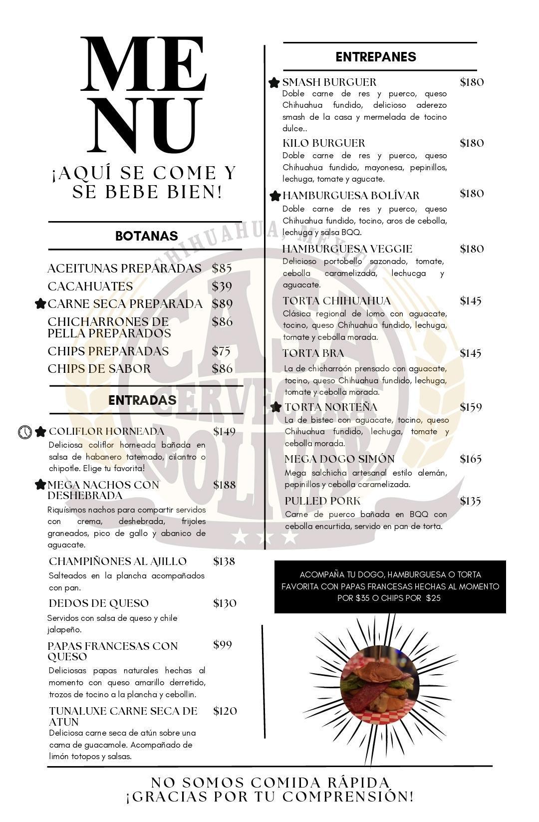 BOTANAS, ENTRADA Y ENTREPANES