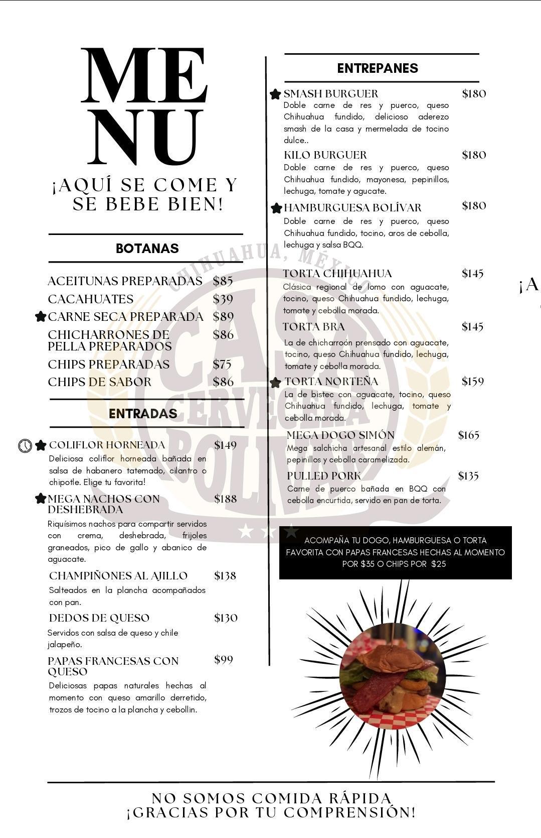 BOTANAS, ENTRADA Y ENTREPANES