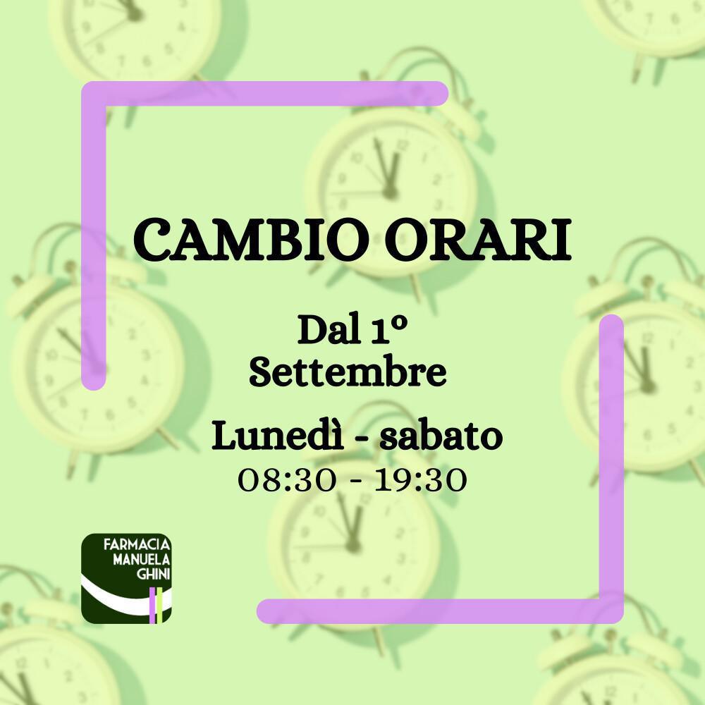 Nuovi orari