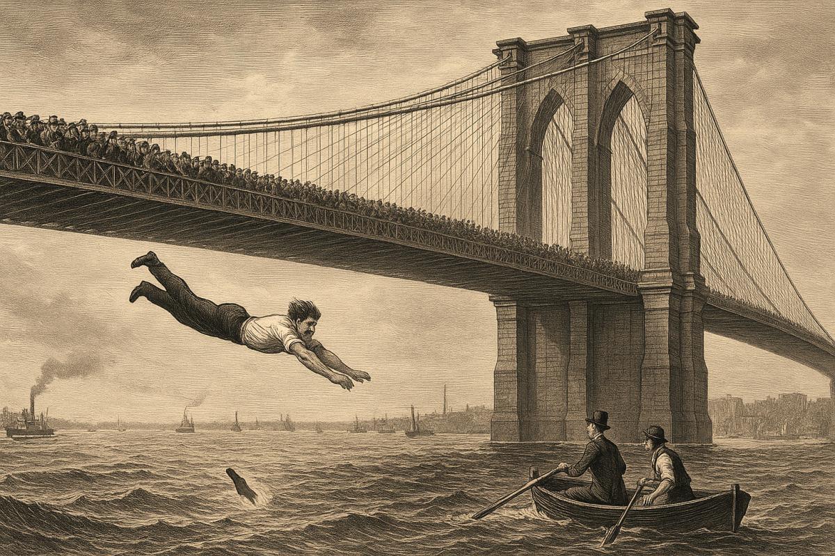I tuffi dal Ponte di Brooklyn: la sfida che trasformò un simbolo di New York in una leggenda