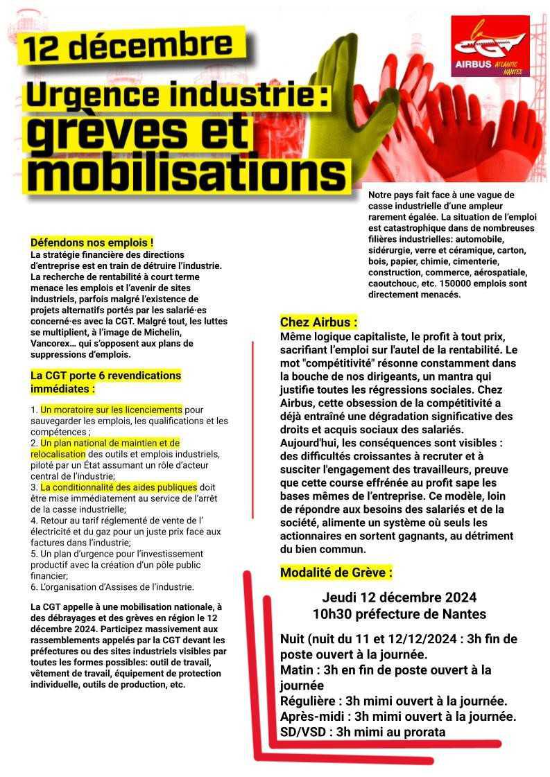 Grèves et Mobilisations du 12 Décembre 2024