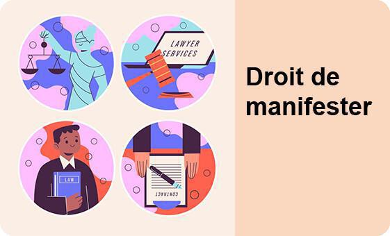 Droit de manifester Droit de manifester