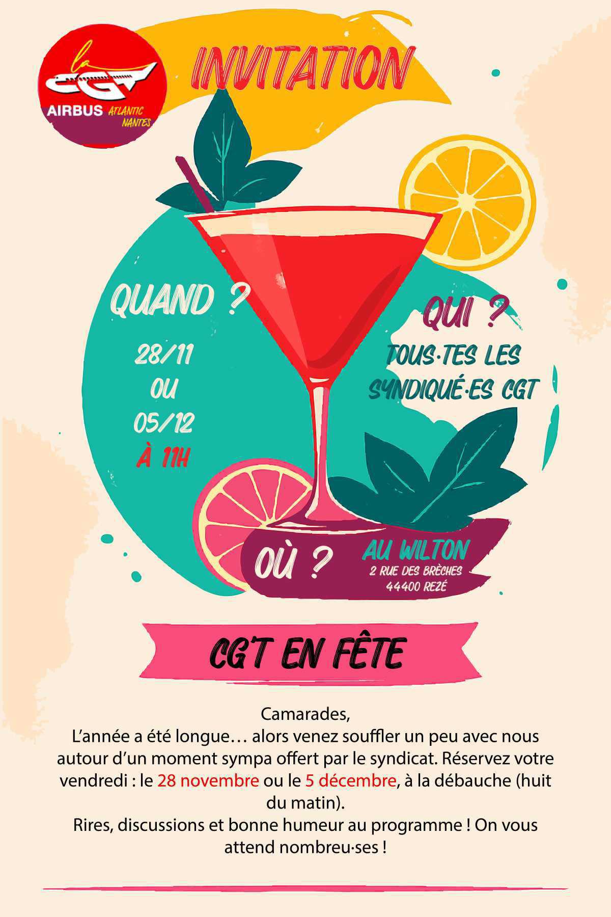 Moment convivial "cg't en fête"