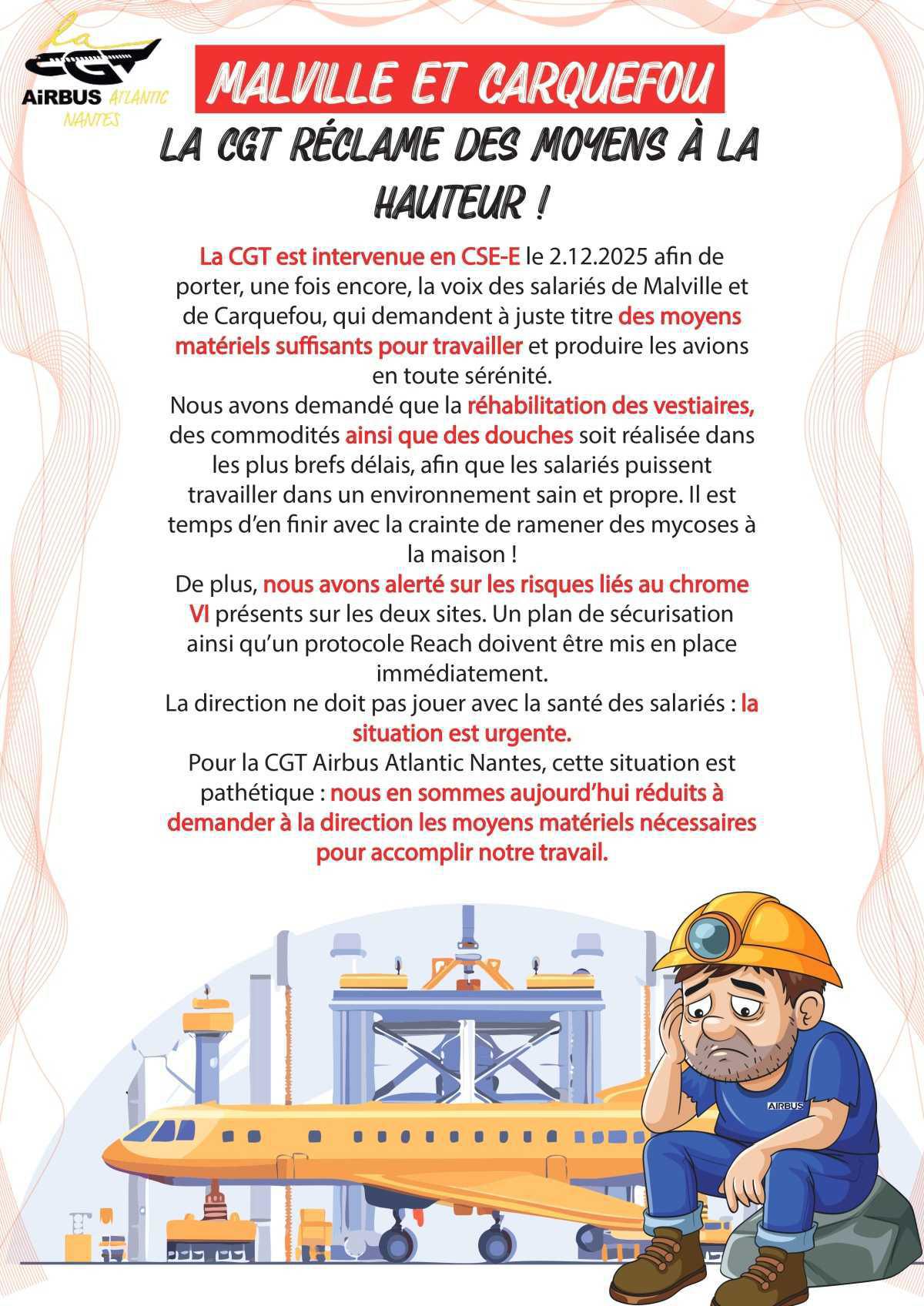 🚨 Malville & Carquefou : la CGT réclame des moyens à la hauteur !