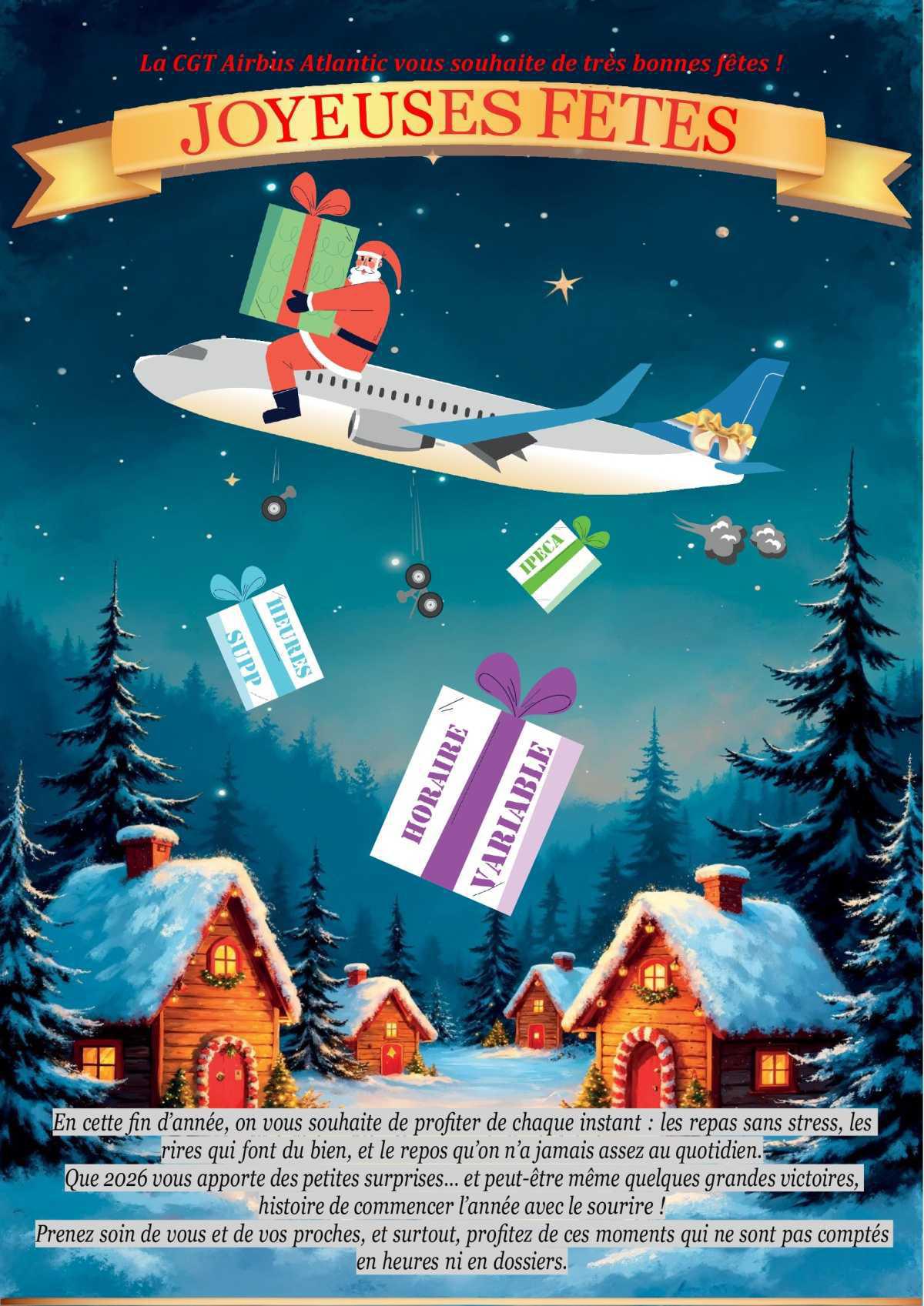 La Cgt Airbus Atlantic vous souhaite de très bonne fêtes!