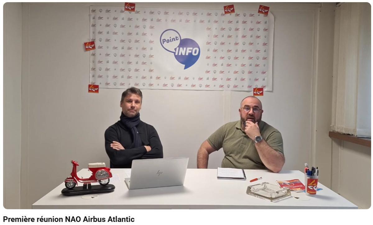 Première réunion le 13/03/2026 des NAO chez Airbus Atlantic