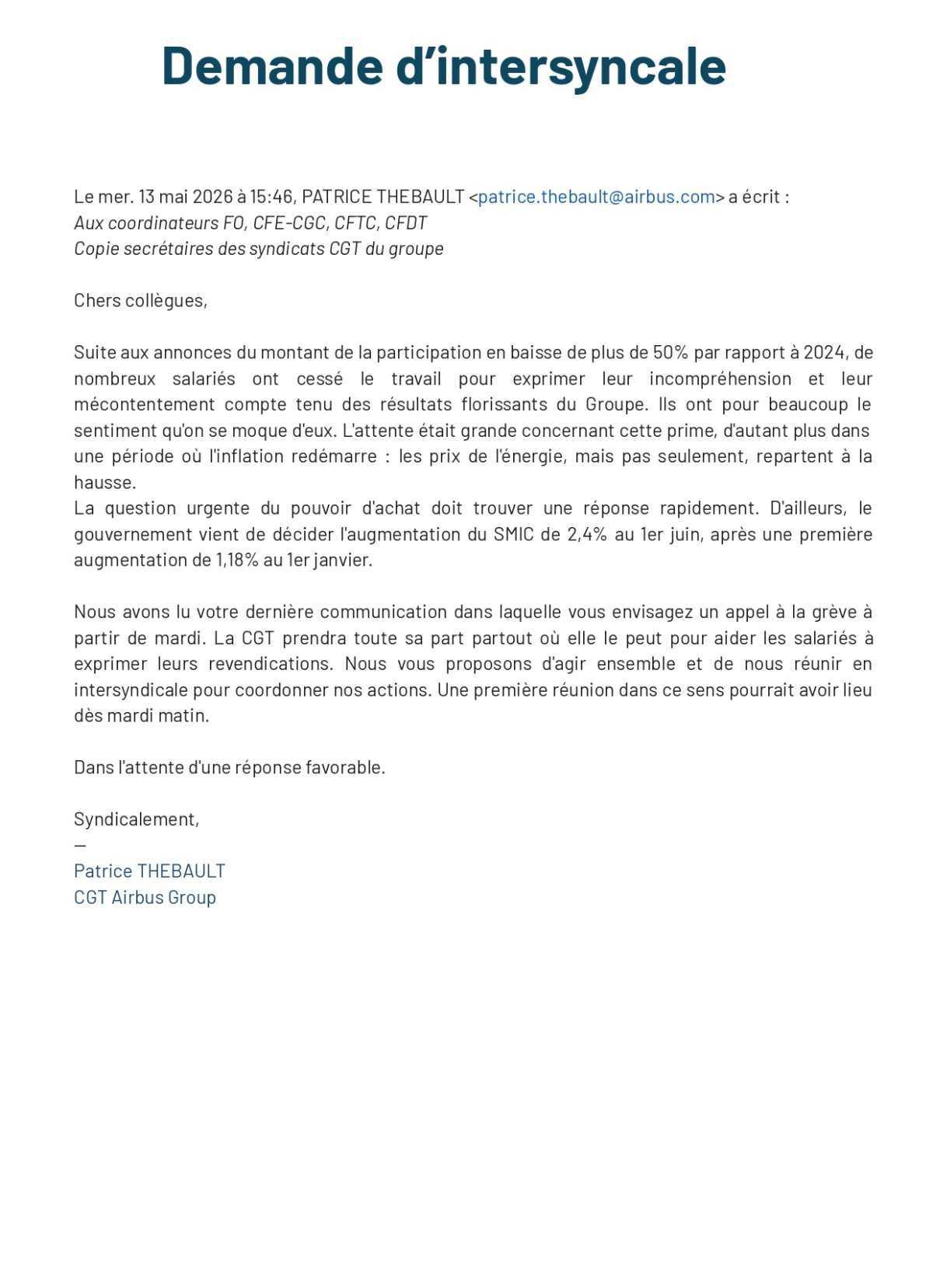 Pour partager la valeur, il faut augmenter les salaires!!!