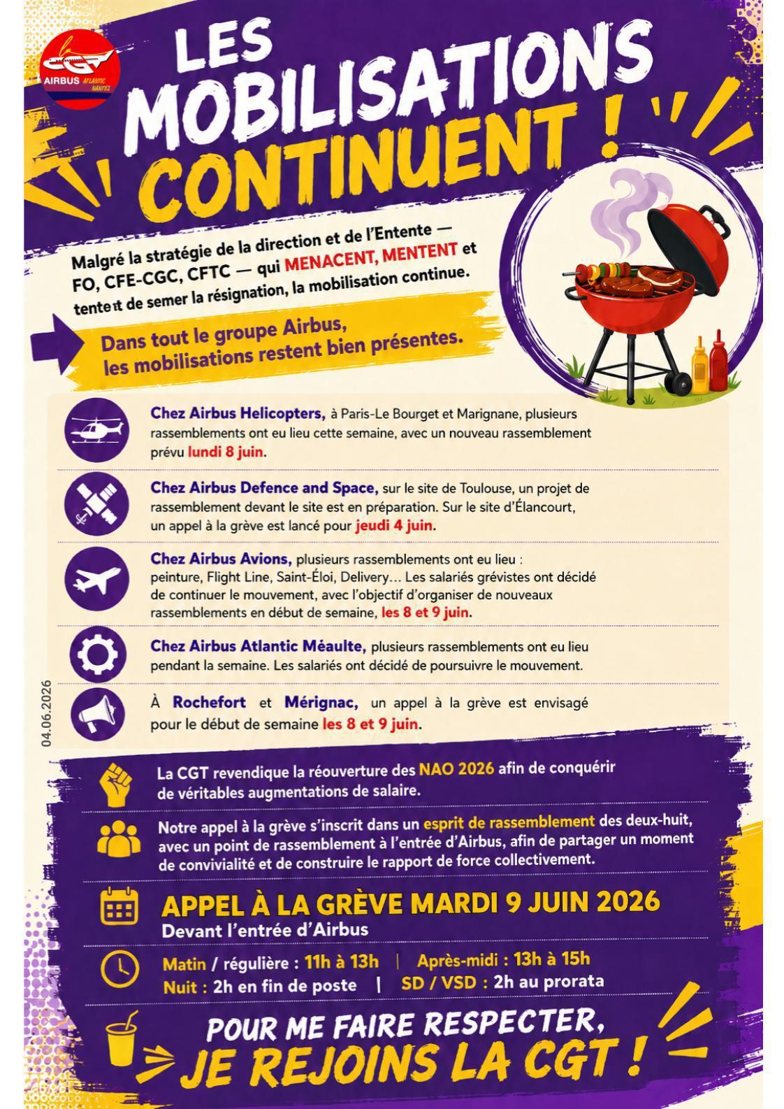 APPEL A LA GREVE MARDI 9 JUIN 