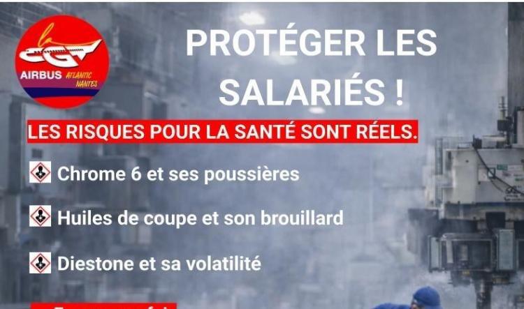 La CGT a saisi l'inspection du travail a Airbus atlantic Carquefou