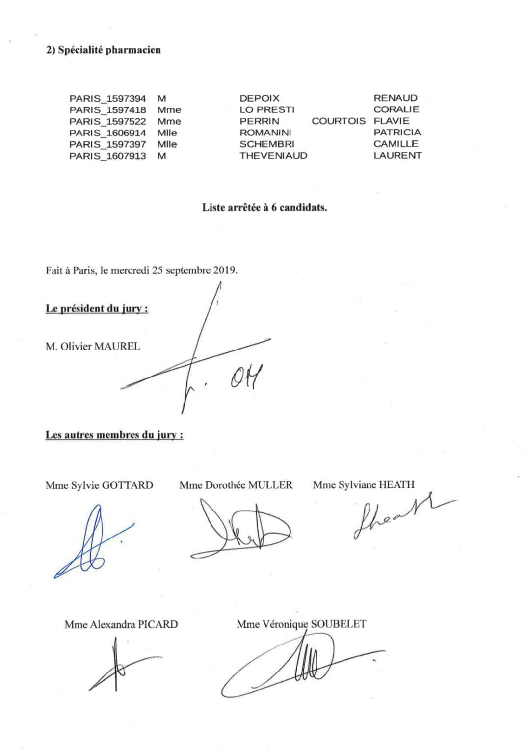 Résultats des candidats admis au concours de médecins et de pharmaciens de SPP 2019  Résultats des candidats admis au concours de médecins et de pharmaciens de SPP 2019