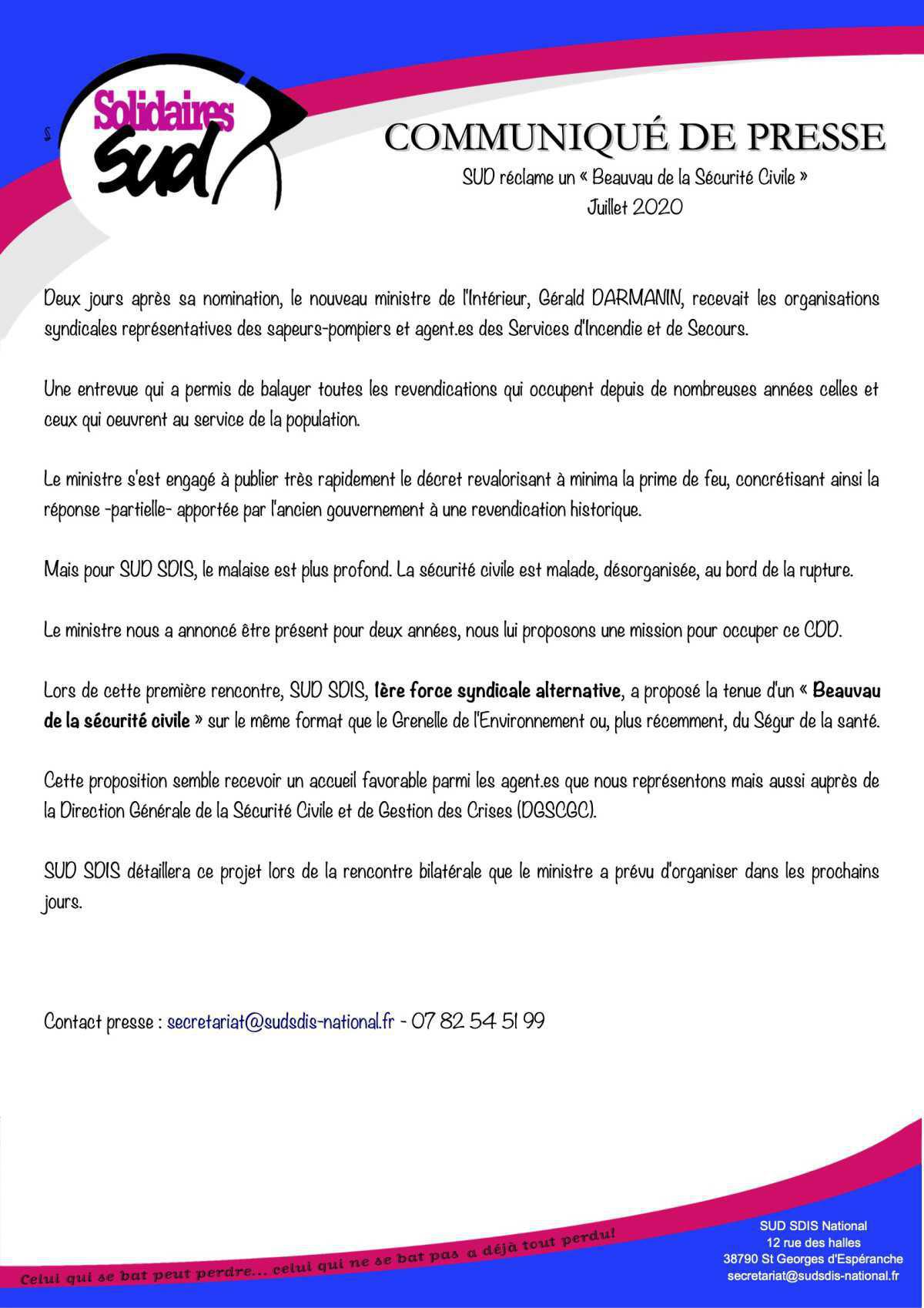 SUD SDIS, 1ère force syndicale alternative ! SUD SDIS, 1ère force syndicale alternative !