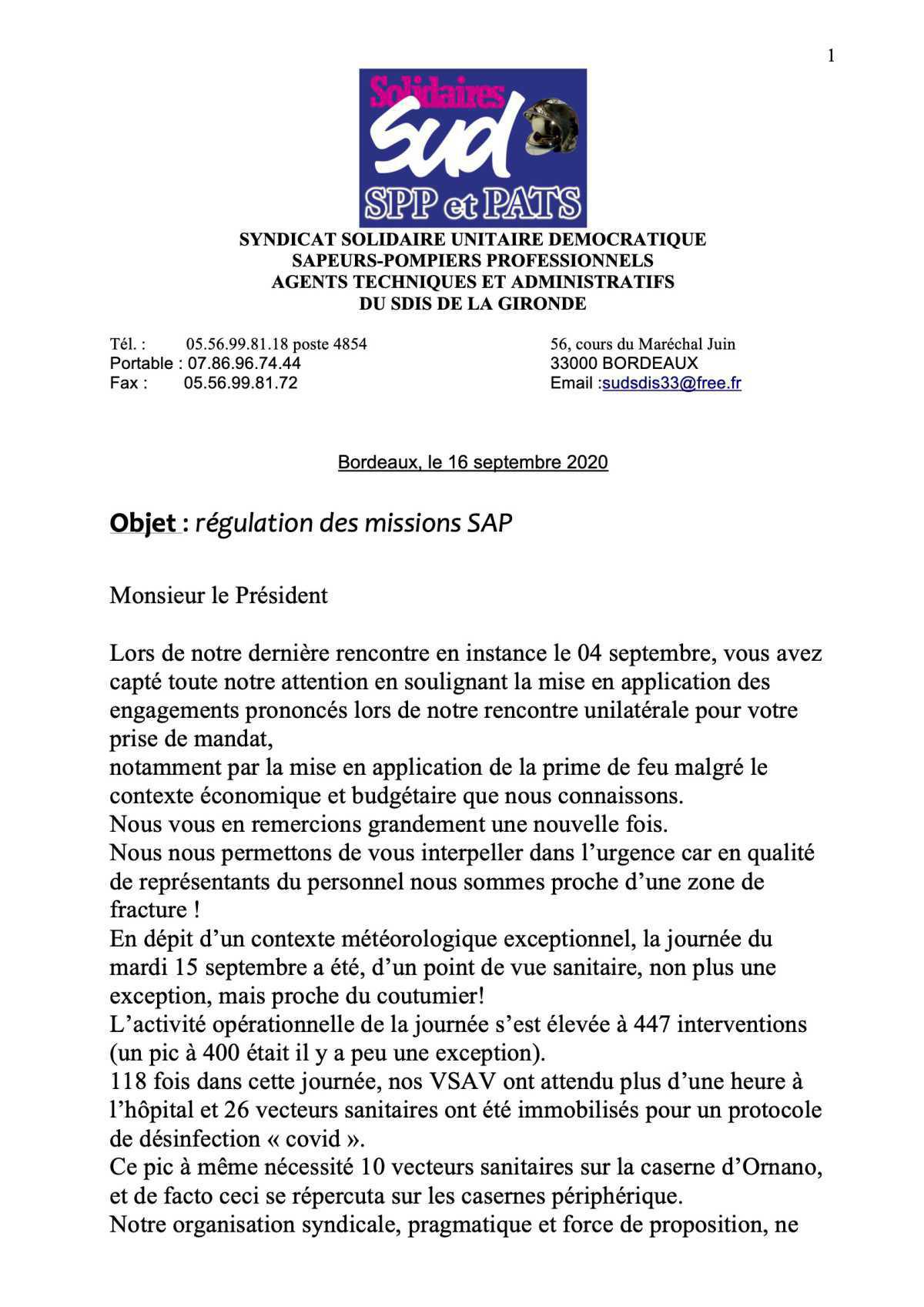 Le S.A.P EXPLOSE EN GIRONDE !  Le S.A.P EXPLOSE EN GIRONDE !