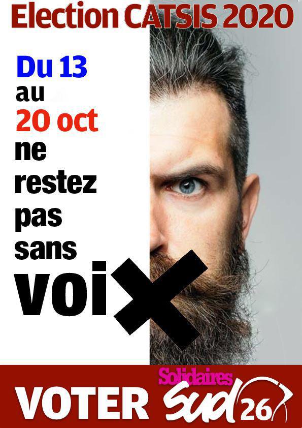 Elections CATSIS 2020 au SDIS de la Drôme du 13 au 20 octobre 2020