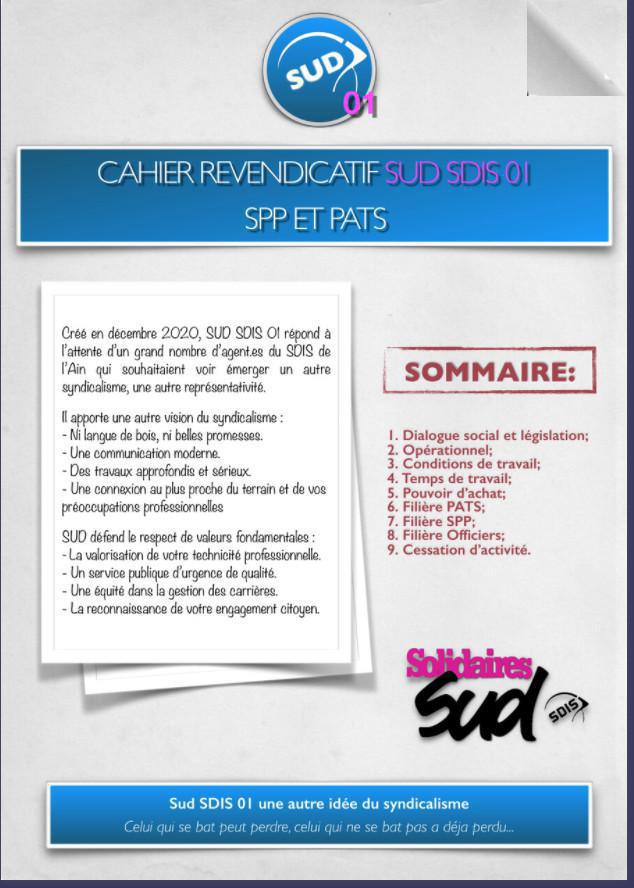 CAHIER REVENDICATIF CAHIER REVENDICATIF