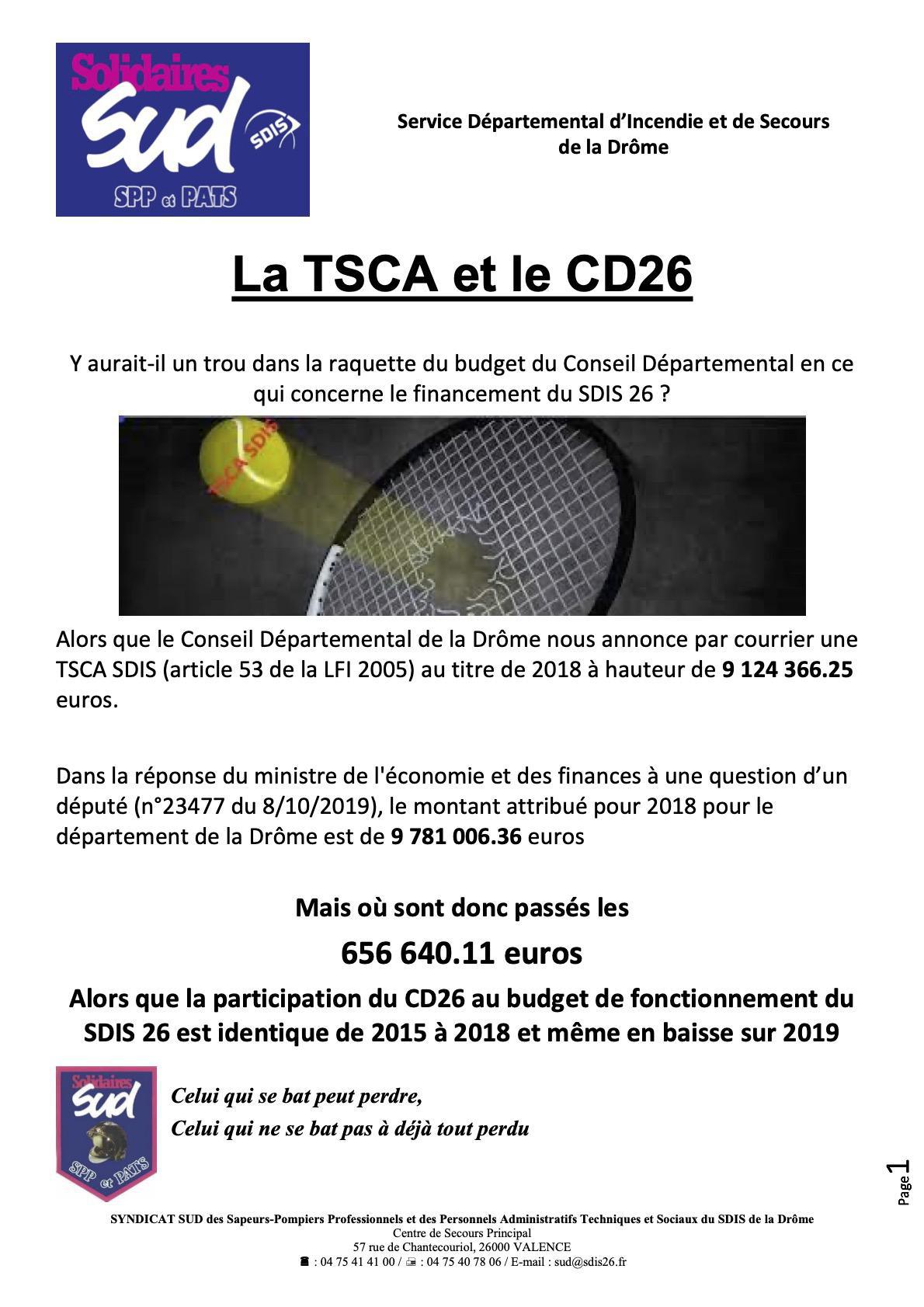 La TSCA et le Conseil Départemental de la Drôme