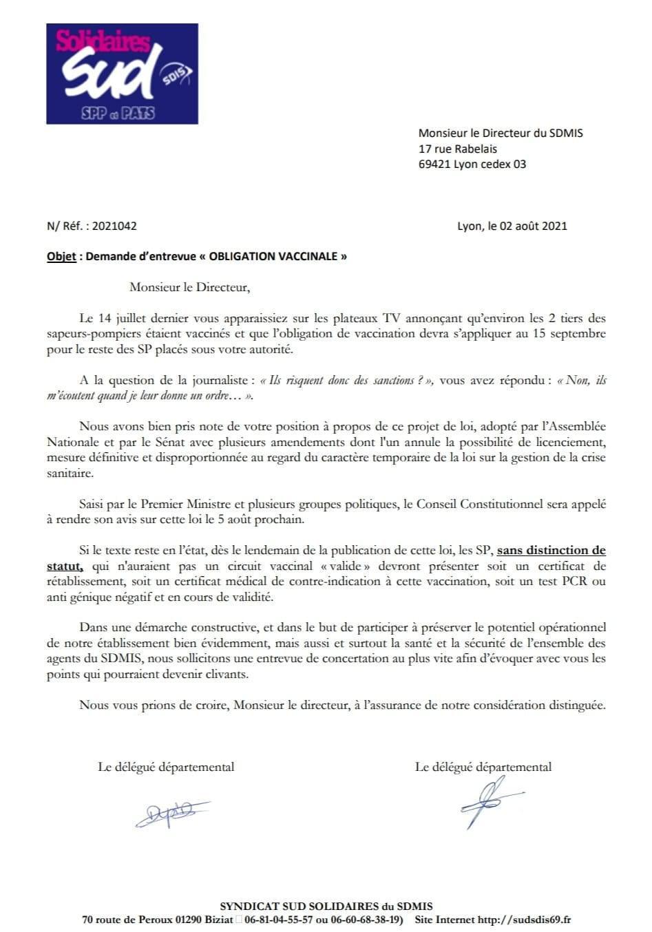 📌 Voici une demande d'entrevue URGENTE auprès de la direction à propos de ce sujet de la vaccination obligatoire 📌 Voici une demande d'entrevue URGENTE auprès de la direction à propos de ce sujet de la vaccination obligatoire
