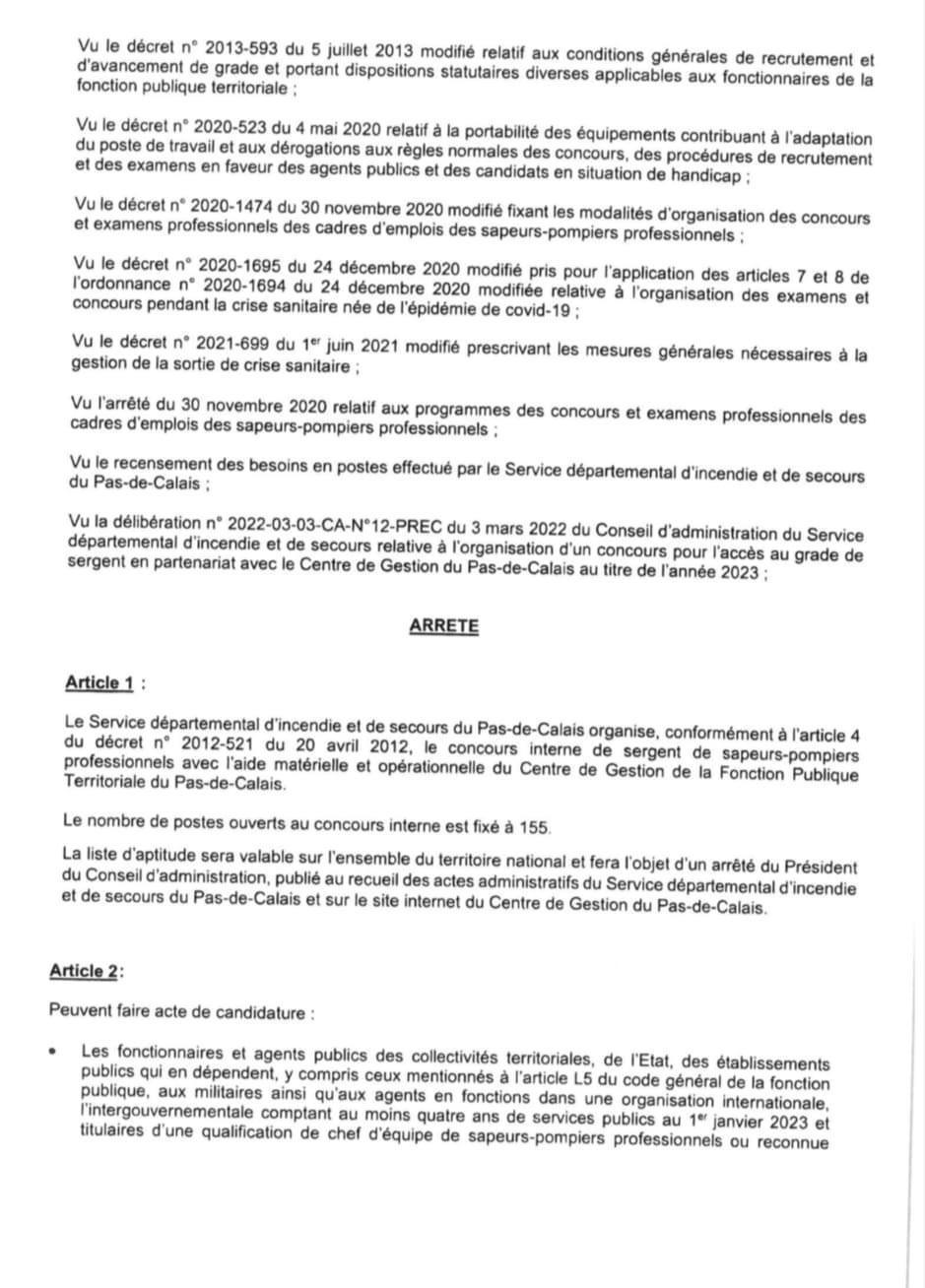 Concours interne de sergent SPP Concours interne de sergent SPP