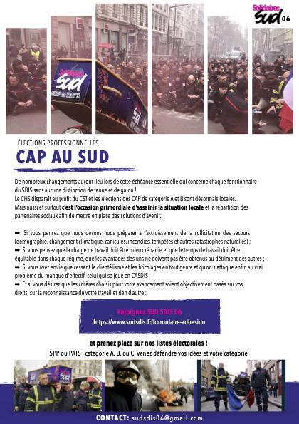 SDIS 06: une nouvelle alternative syndicale ➡️ CAP AU SUD 