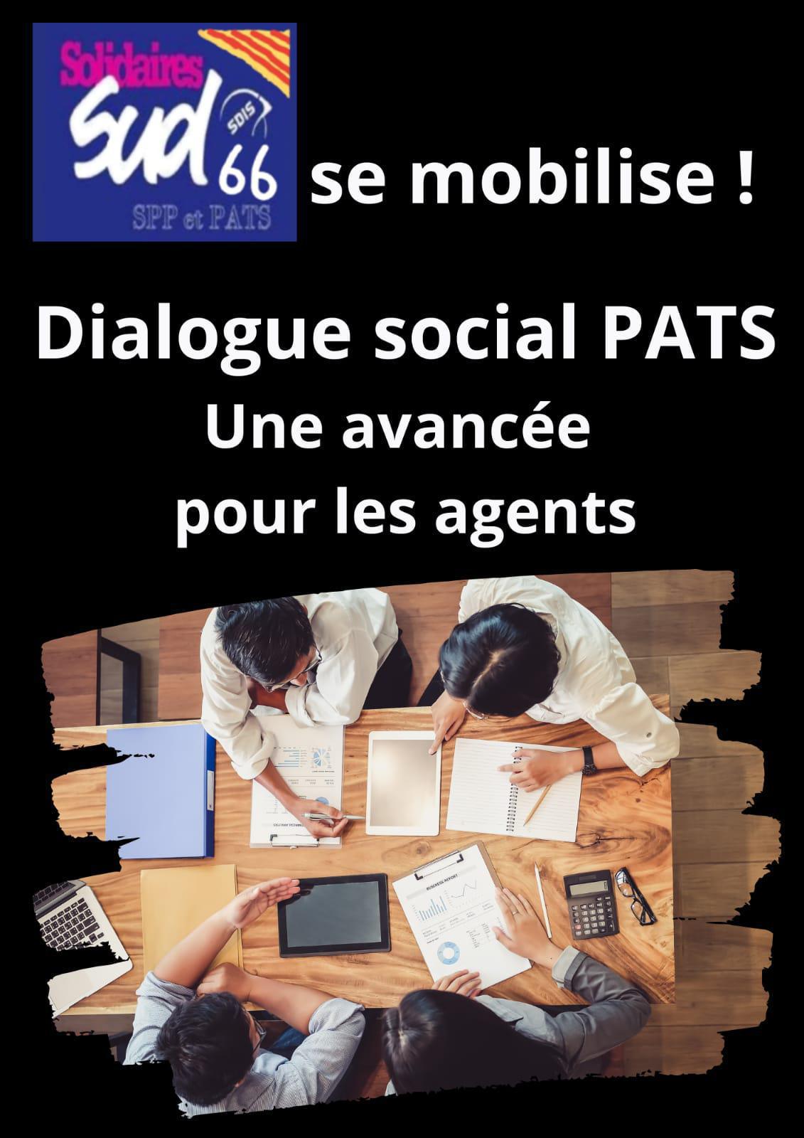 Dialogue social Pats le 27/11/23: une avancée pour les agents Dialogue social Pats le 27/11/23: une avancée pour les agents