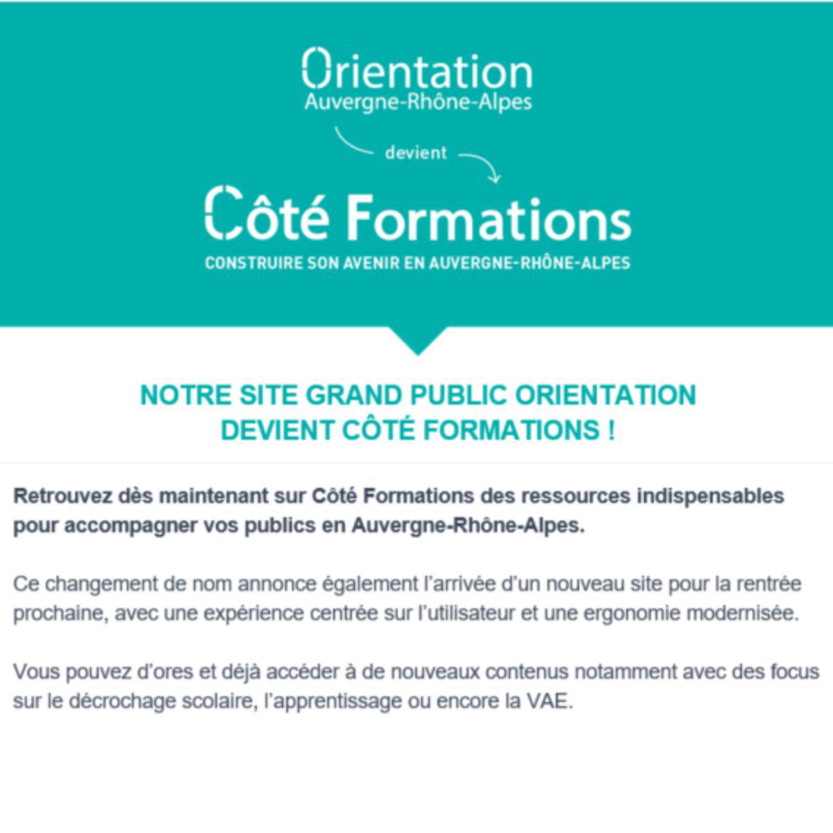 Orientation devient Côté Formations