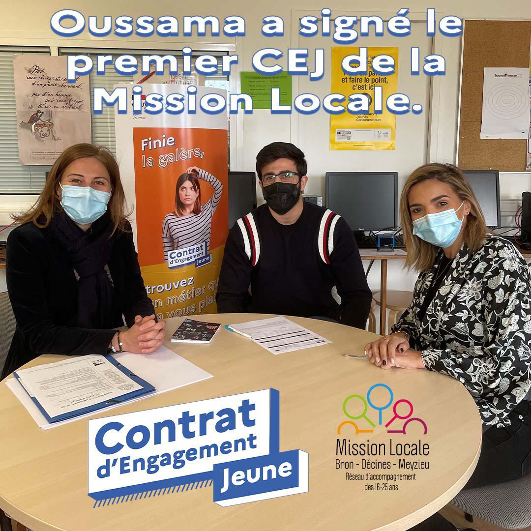 Signature du premier CEJ de la Mission Locale !