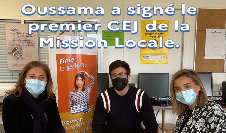 Signature du premier CEJ de la Mission Locale !