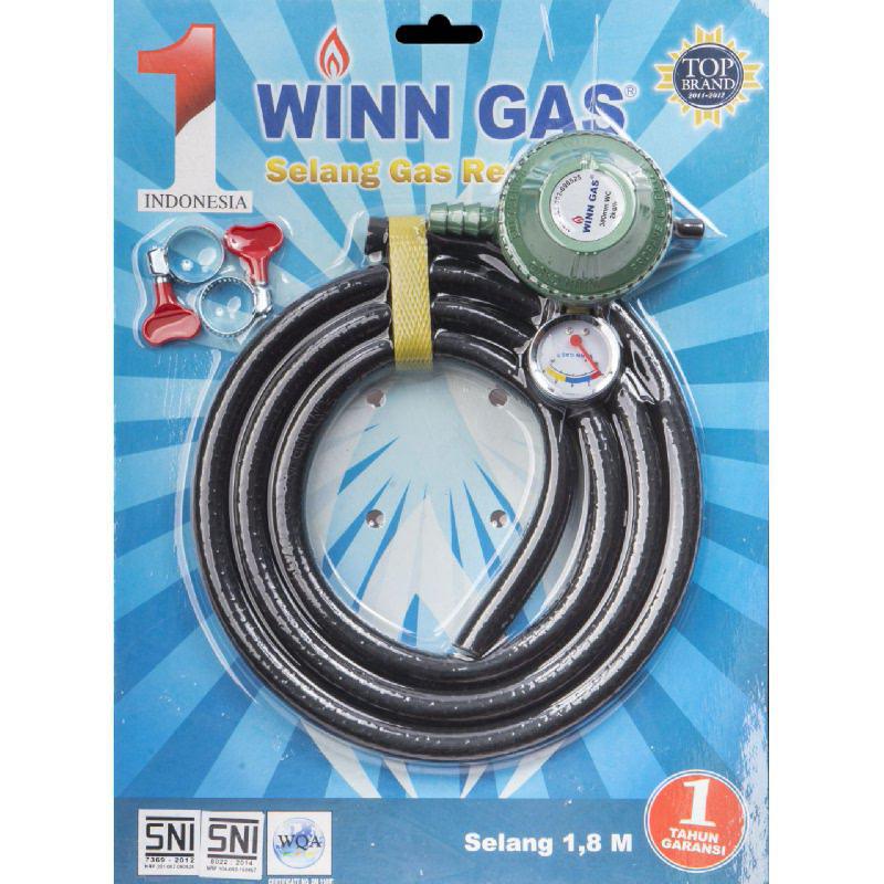 WINN GAS PAKET REGULATOR SELANG HITAM 182 M