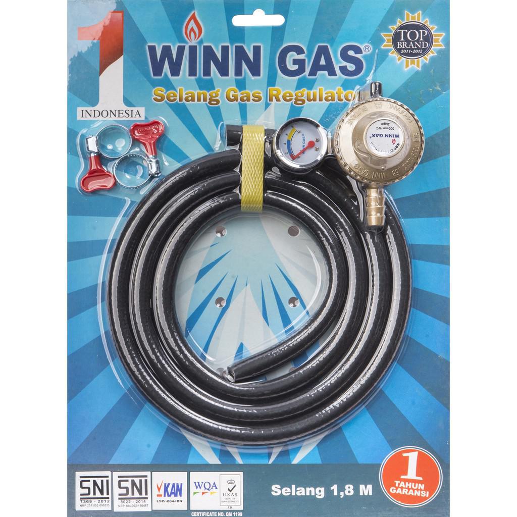 WINN GAS PAKET REGULATOR SELANG HITAM W68 M