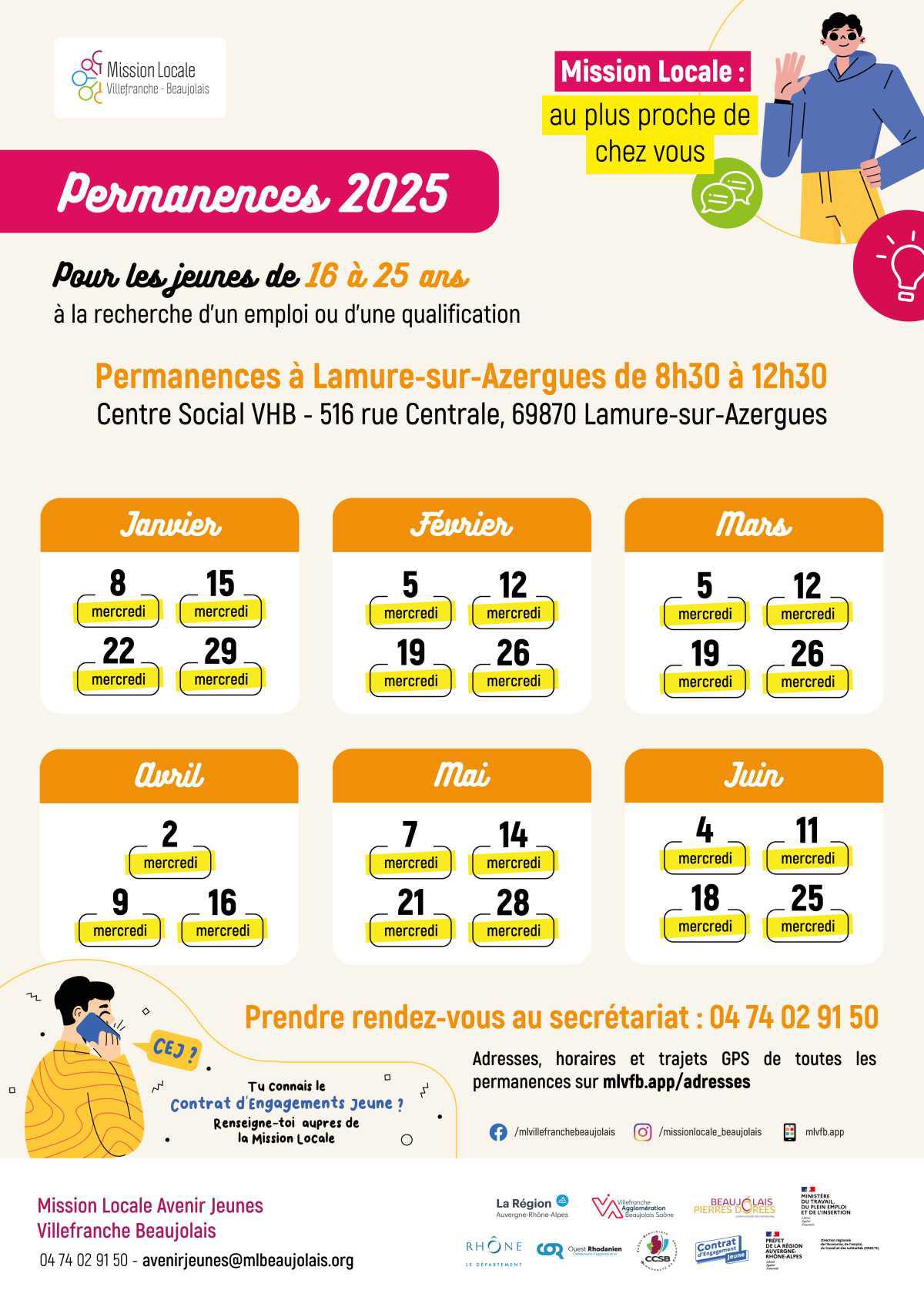 Permanences VHB Lamure sur Azergues