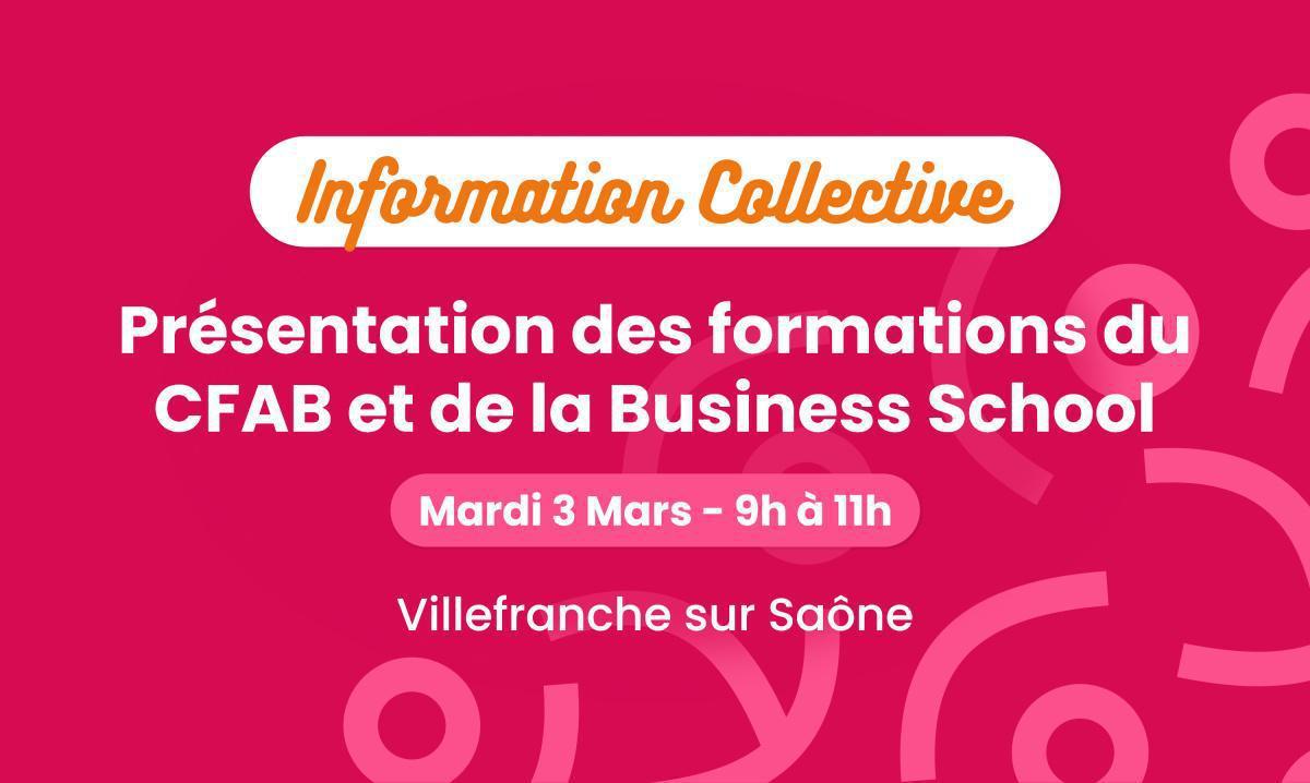 Présentation des formations du CFAB et de la Business School 🎓 Présentation des formations du CFAB et de la Business School 🎓