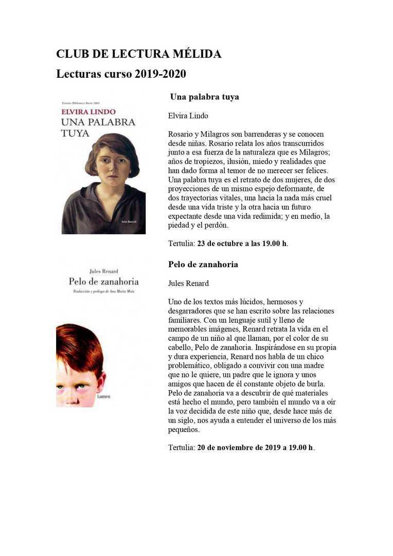 Club de lectura de Mélida