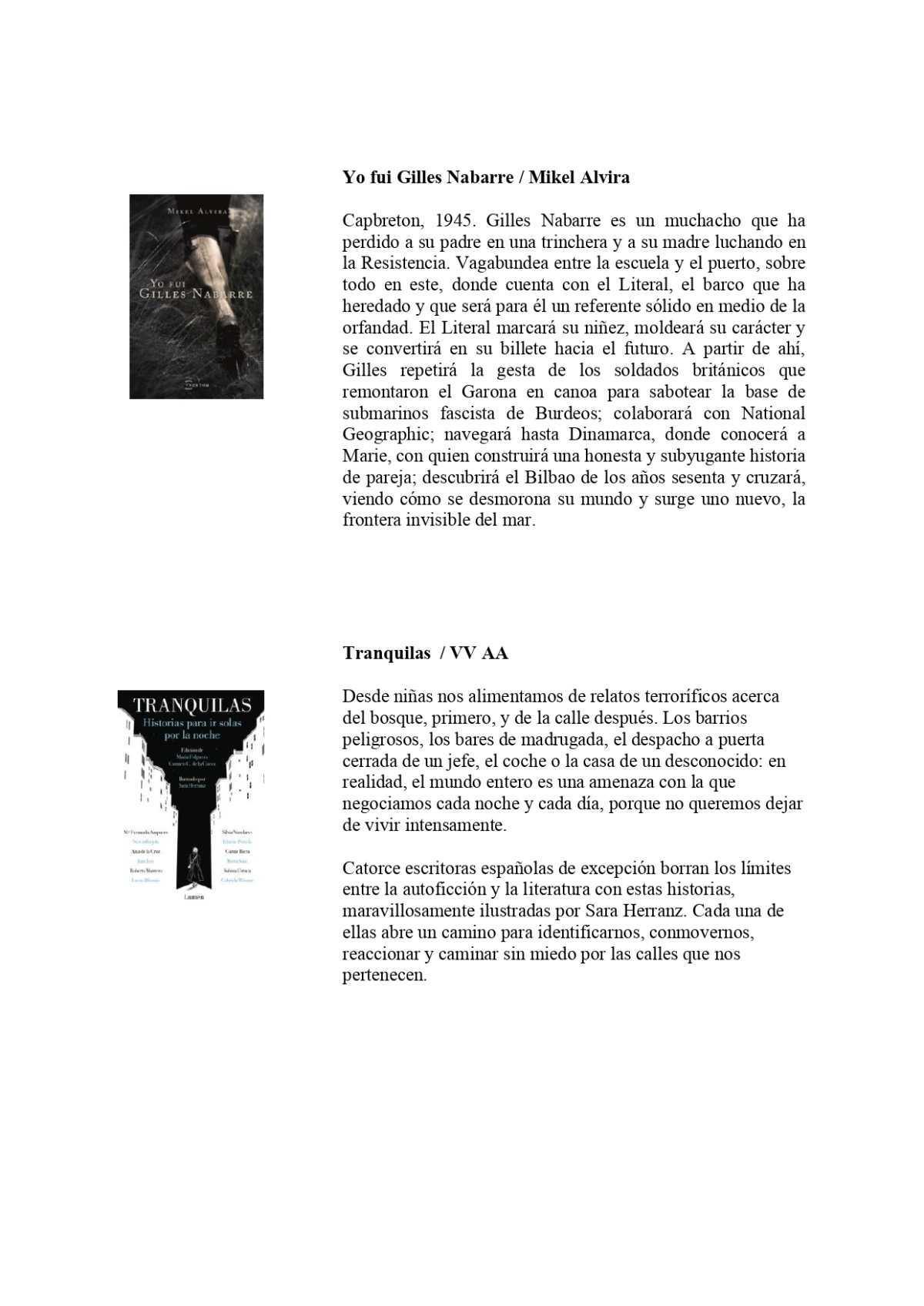 Novedades de narrativa de Febrero