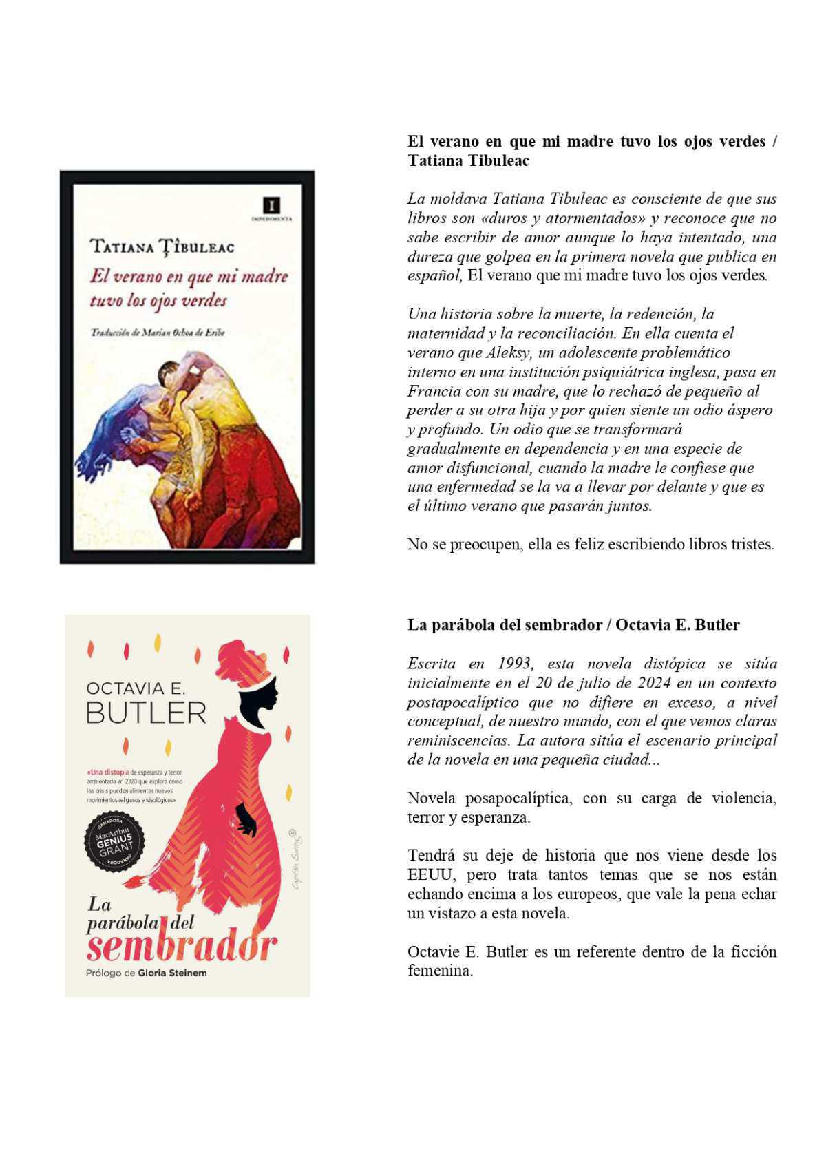 Novedades ficción Febrero 2022