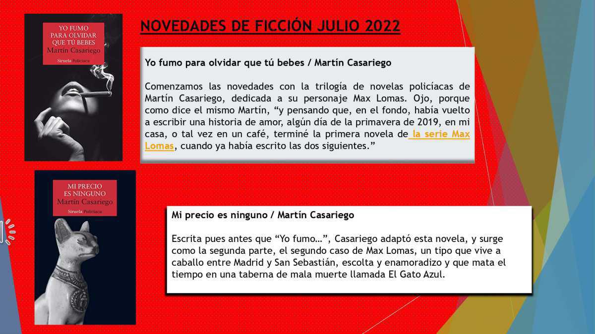 Novedades Ficción Julio 2022