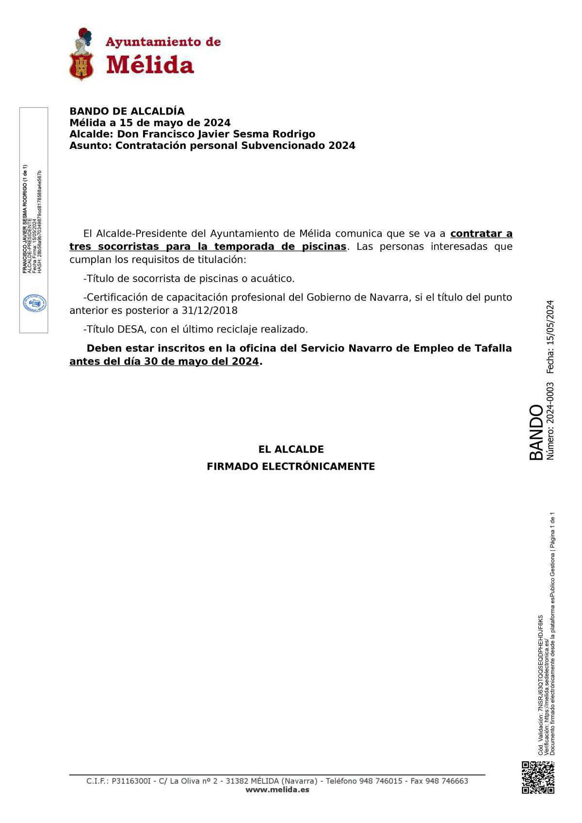 📣 3 Puestos de Socorristas para temporada piscinas 2024🏊