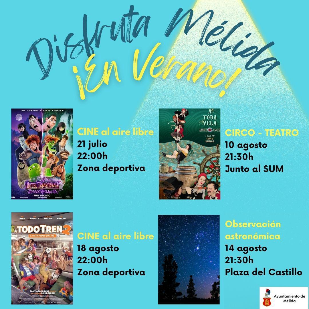 Programación Cultural para verano.