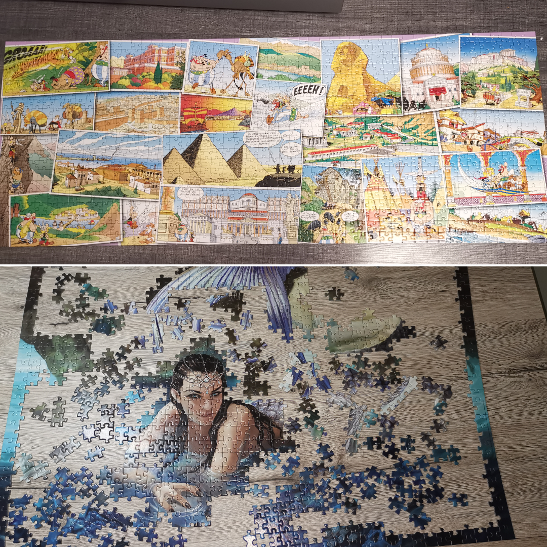 Puzzle 1000 pièces, Tom a fini le sien, moi...