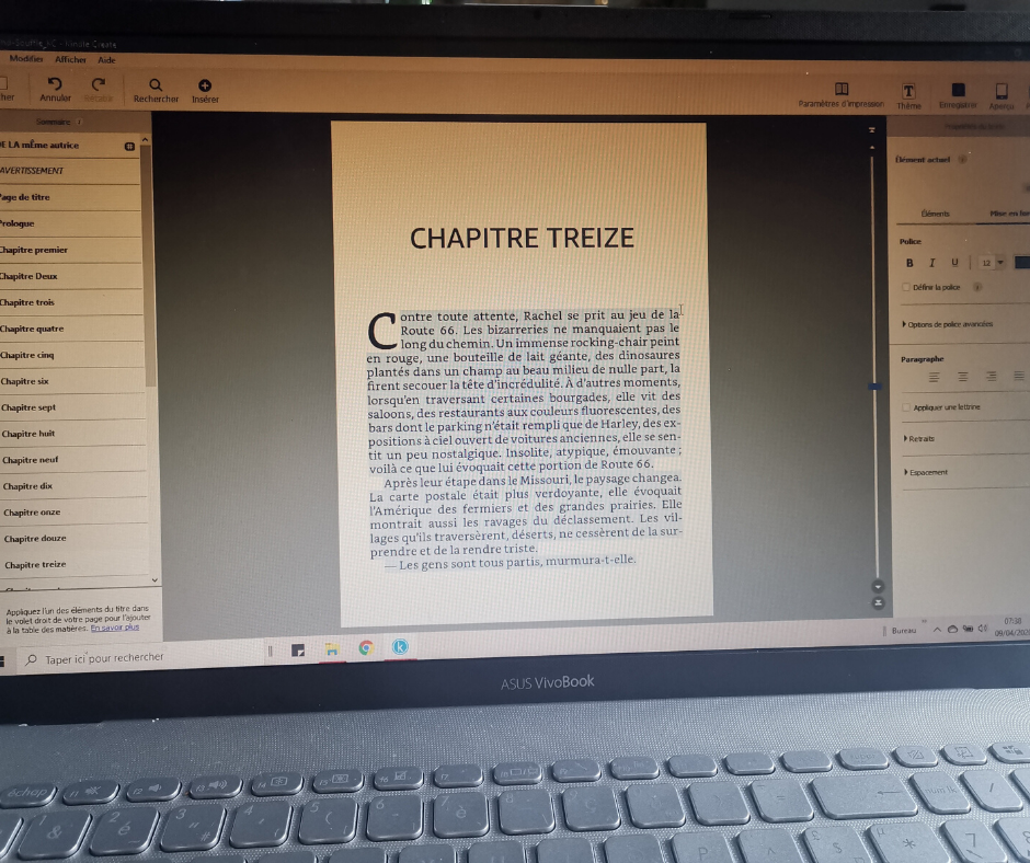 De bonne heure : préparation d'Un second souffle pour sa publication kindle