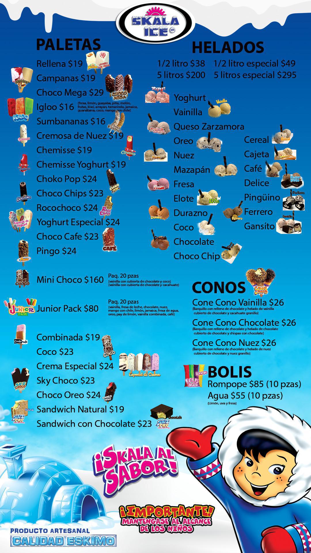 SKALA ICE, Helados SKALA ICE, Helados