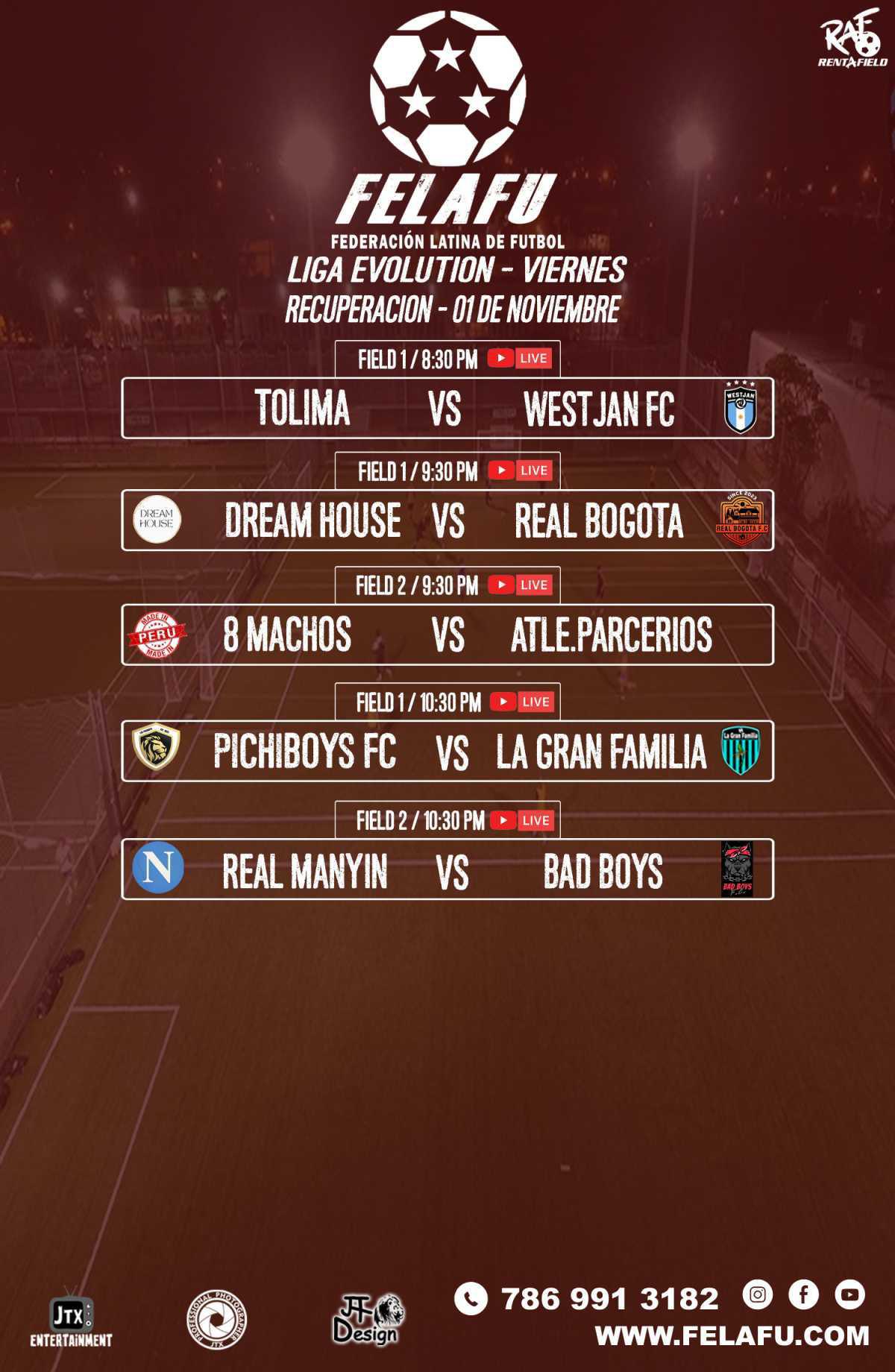 LIGA EVOLUTION / RESULTADOS / TABLA/GOLEADORES