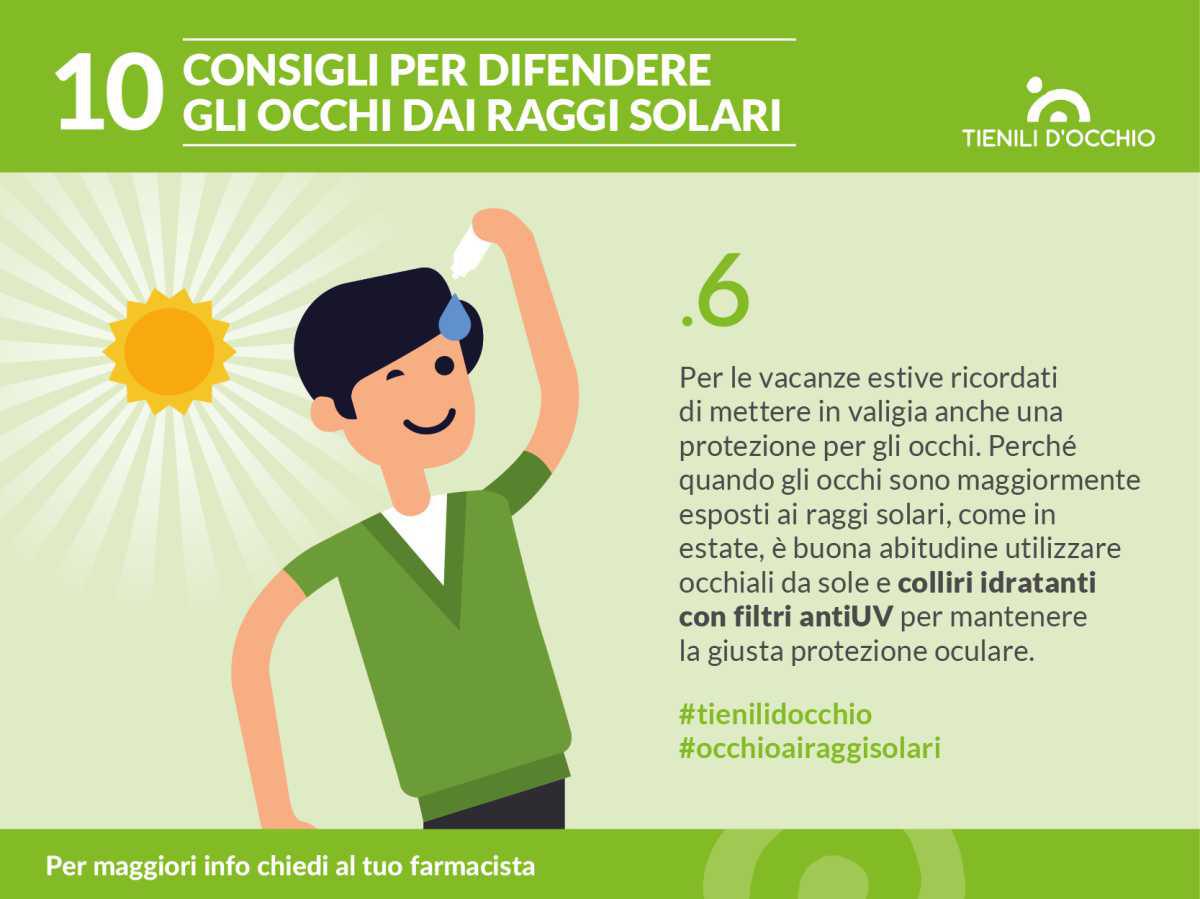 10 consigli per difendere gli occhi dai Raggi Solari