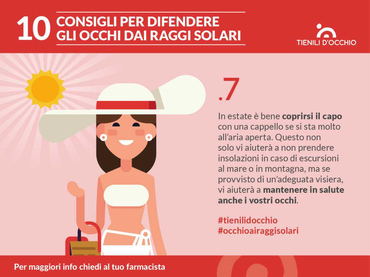 10 consigli per difendere gli occhi dai Raggi Solari